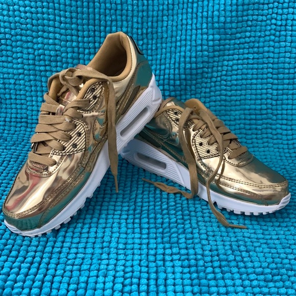 Nike Air Max 90 women’s gold metallic mirror
